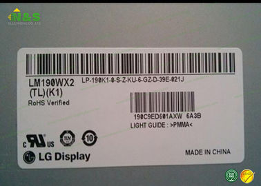 एलजी हार्ड कोटिंग LM190WX2-TLK1 एलसीडी फलक 19.0 इंच 408.24 × 255.15 मिमी सक्रिय क्षेत्र के साथ